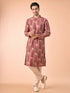 Manyavar Majestic Rust Kurta Pajama Set