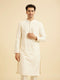 Manyavar Cream Hued Elegance Kurta Pajama