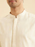 Manyavar Cream Hued Elegance Kurta Pajama
