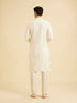 Manyavar Cream Hued Elegance Kurta Pajama