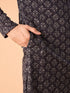 Manyavar Dark Grey Royal Elegance Kurta Pajama