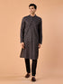 Manyavar Dark Grey Royal Elegance Kurta Pajama