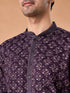 Manyavar Purple Elegance Kurta Pajama