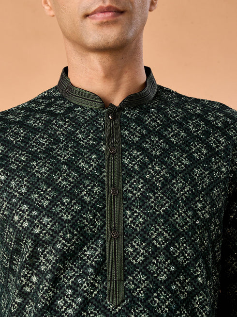 Manyavar Emerald Radiance Kurta Pajama