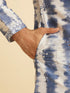Manyavar Glorious Mid Blue Satin Kurta Pajama