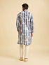 Manyavar Glorious Mid Blue Satin Kurta Pajama