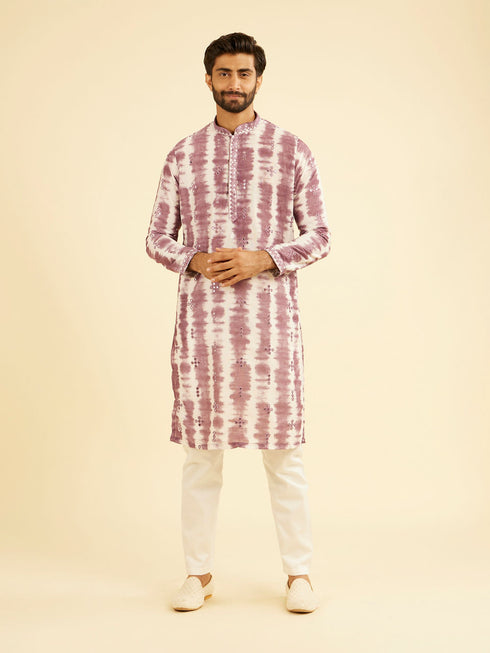 Manyavar Elegant Dusty Pink Kurta Pajama