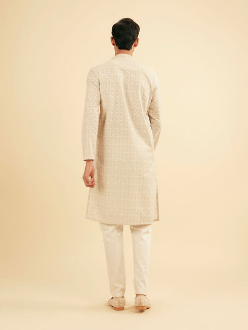Manyavar Emerald Hue Traditional Kurta Pajama Set