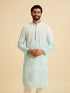 Manyavar Aqua Elegance Cotton Kurta Pajama