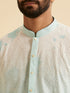 Manyavar Aqua Elegance Cotton Kurta Pajama
