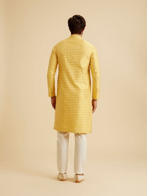 Manyavar Mustard Elegance Kurta Pajama