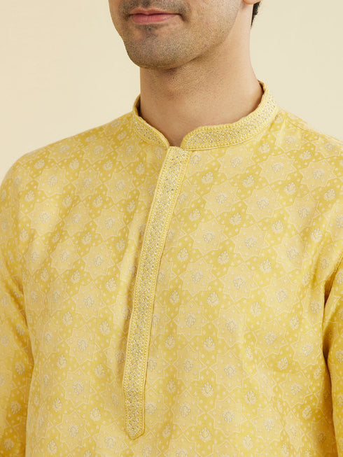 Manyavar Radiant Yellow Kurta Pajama