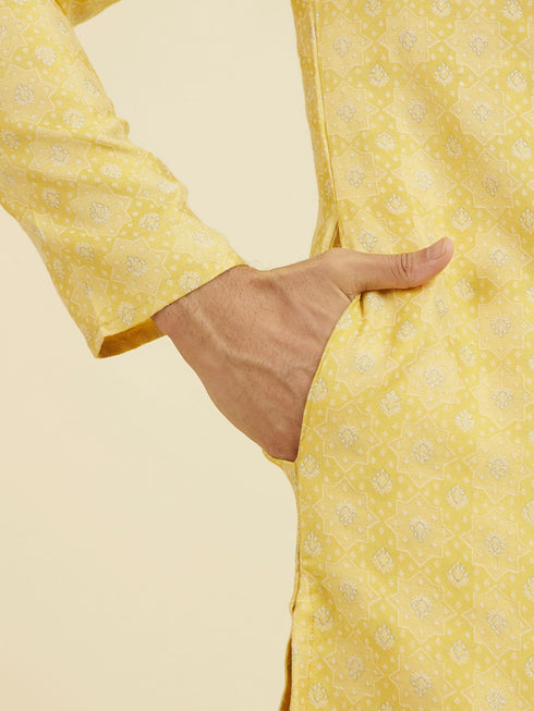 Manyavar Radiant Yellow Kurta Pajama