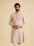 Manyavar Dusty Pink Brocade Elegance Kurta Pajama