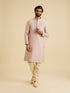 Manyavar Dusty Pink Brocade Elegance Kurta Pajama