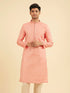 Manyavar Peach Kurta Pajama Ensemble