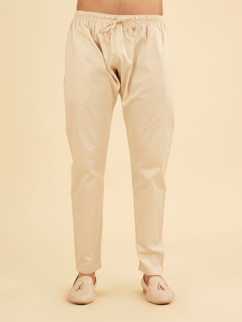 Manyavar Peach Kurta Pajama Ensemble