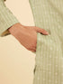 Manyavar Elegant Light Mid Green Kurta Pajama
