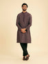 Manyavar Majestic Purple Brocade Kurta Pajama