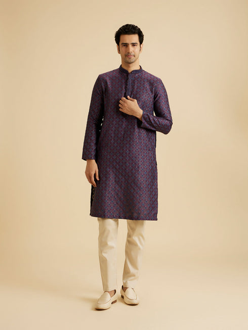 Manyavar Purple Splendour Kurta Pajama