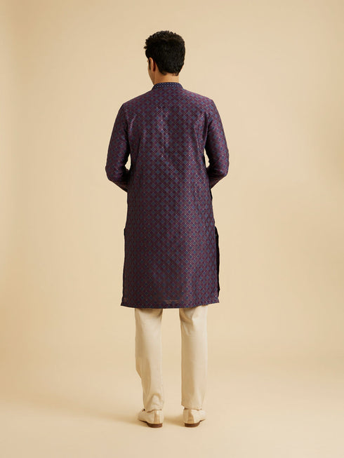 Manyavar Purple Splendour Kurta Pajama