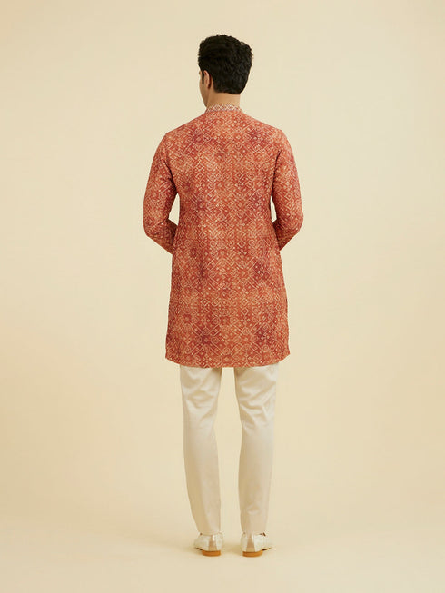 Manyavar Rust Radiance Kurta Pajama