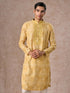 Manyavar Radiant Mustard Kurta Pajama Set
