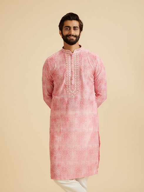 Manyavar Cherry Blossom Elegance Kurta Pajama