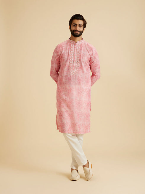 Manyavar Cherry Blossom Elegance Kurta Pajama