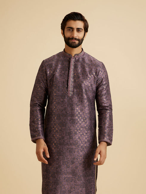 Manyavar Purple Majesty Kurta Pajama Set