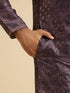 Manyavar Purple Majesty Kurta Pajama Set