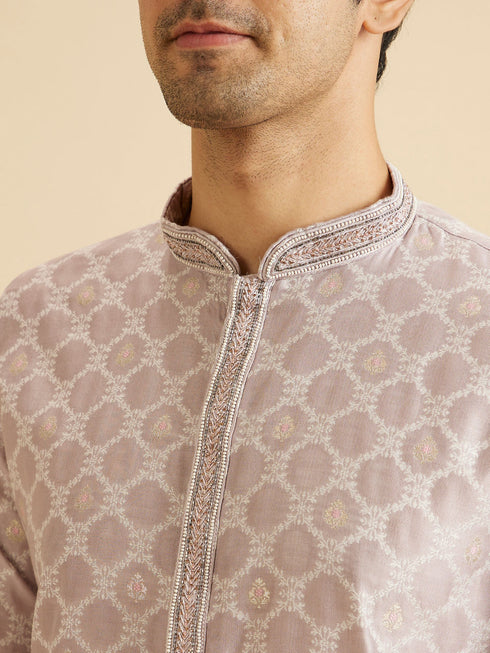 Manyavar Lilac Celebration Kurta Pajama