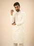 Manyavar Cream Splendor Kurta Pajama