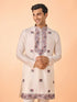 Manyavar Cream Satin Glory Kurta Pajama