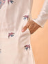 Manyavar Cream Satin Glory Kurta Pajama
