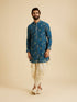 Manyavar Radiant Teal Blue Kurta Patiala