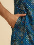 Manyavar Radiant Teal Blue Kurta Patiala