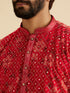 Manyavar Regal Red Kurta Patiala Set