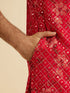 Manyavar Regal Red Kurta Patiala Set