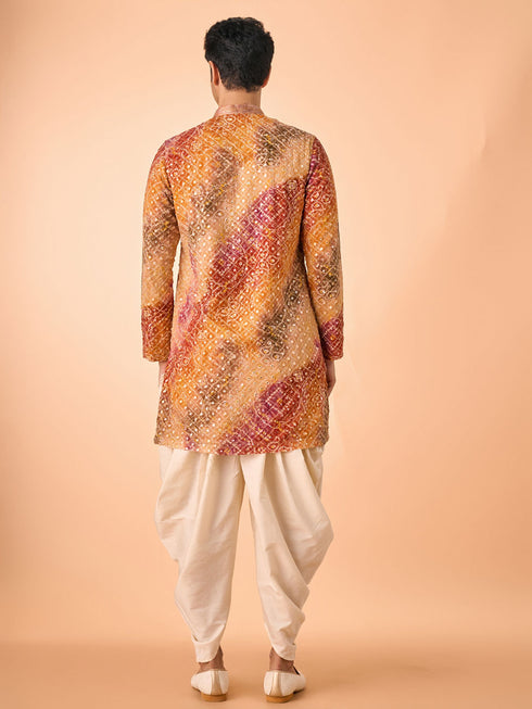 Manyavar Radiant Rust Georgette Kurta Pant