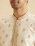 Manyavar Warm White Elegance Kurta Pajama