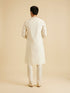 Manyavar Warm White Elegance Kurta Pajama