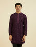 Manyavar Regal Purple Georgette Ensemble Kurta Pant