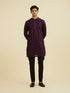 Manyavar Regal Purple Georgette Ensemble Kurta Pant