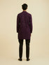 Manyavar Regal Purple Georgette Ensemble Kurta Pant