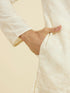 Manyavar Cream Georgette Ensemble Kurta Pajama