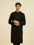 Manyavar Elegant Black Kurta Pajama