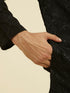 Manyavar Elegant Black Kurta Pajama