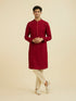 Manyavar Radiant Red Festive Kurta Set