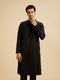 Manyavar Elegant Black Kurta Pajama Set